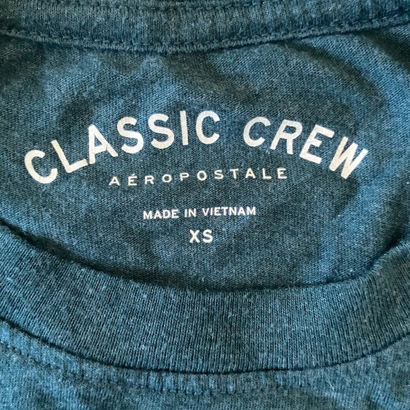 Aeropostale Short Sleeve Round Neck Collar Dark Teal New York City Tee - Picture 10 of 10